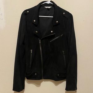 Black suede jacket
